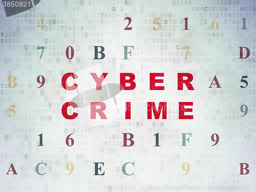 Image of Protection concept: Cyber Crime on Digital Paper background