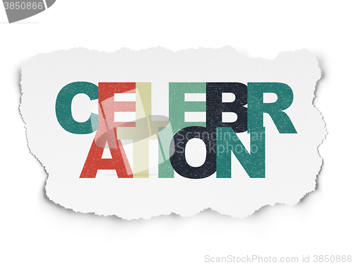 Image of Entertainment, concept: Celebration on Torn Paper background