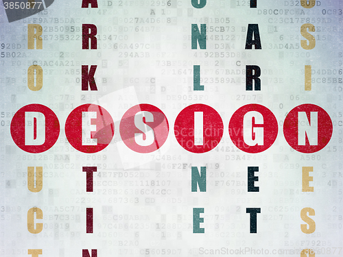 Image of Advertising concept: Design in Crossword Puzzle