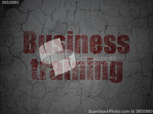 Image of Education concept: Business Training on grunge wall background