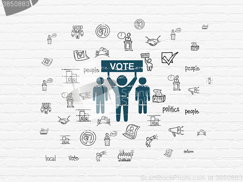 Image of Political concept: Election Campaign on wall background