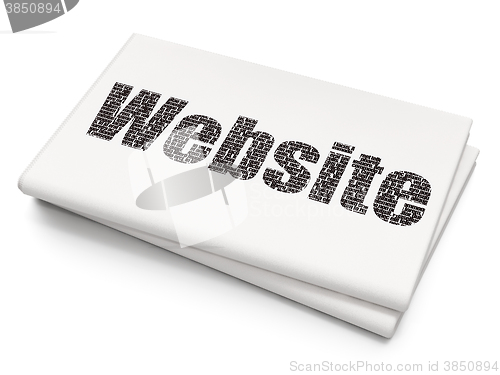Image of Web development concept: Website on Blank Newspaper background