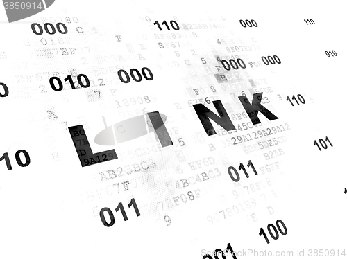 Image of Web design concept: Link on Digital background