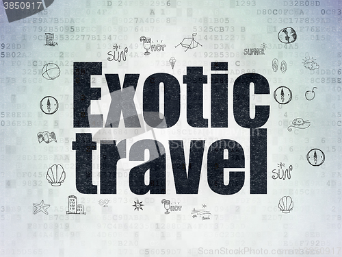 Image of Travel concept: Exotic Travel on Digital Paper background