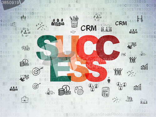 Image of Business concept: Success on Digital Paper background