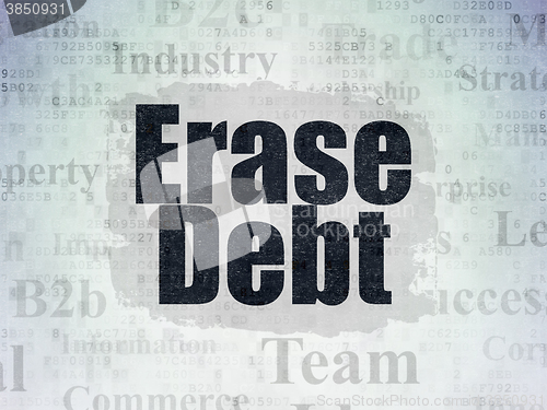 Image of Business concept: Erase Debt on Digital Paper background