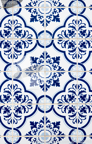 Image of Traditional Portuguese glazed tiles