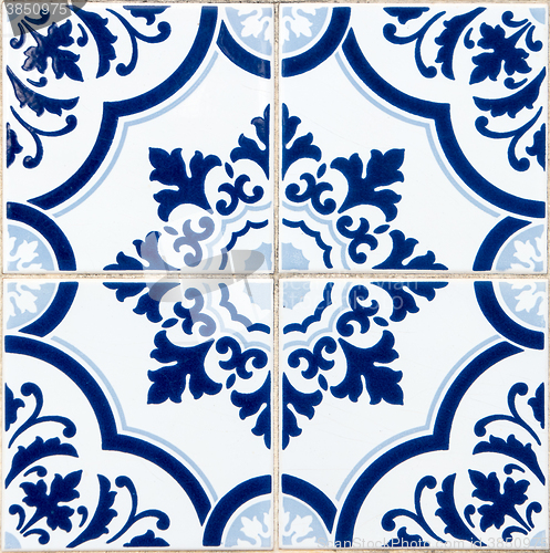 Image of Traditional Portuguese glazed tiles