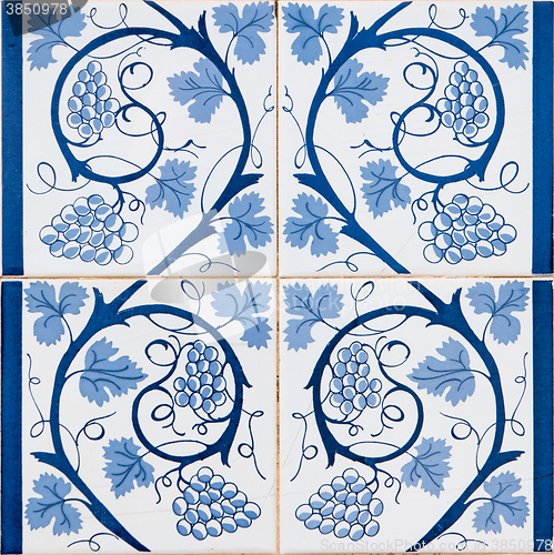 Image of Traditional Portuguese glazed tiles