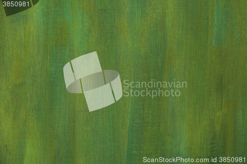 Image of Green painted artistic canvas