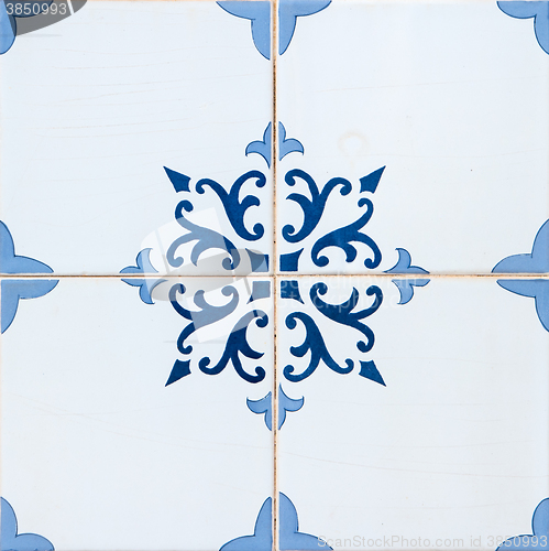 Image of Traditional Portuguese glazed tiles