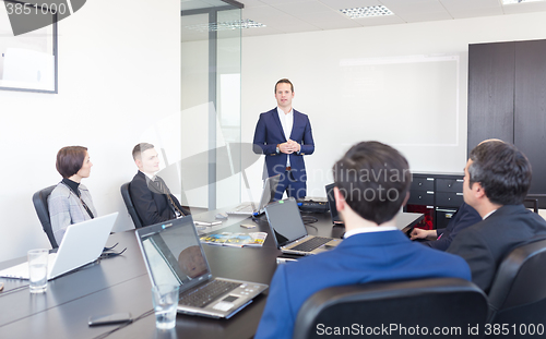 Image of Corporate business team office meeting.