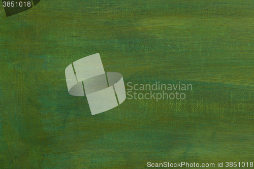 Image of Green painted artistic canvas