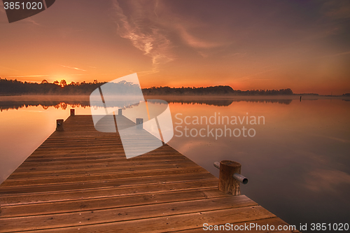 Image of Sunrise on lake