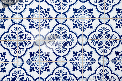 Image of Traditional Portuguese glazed tiles