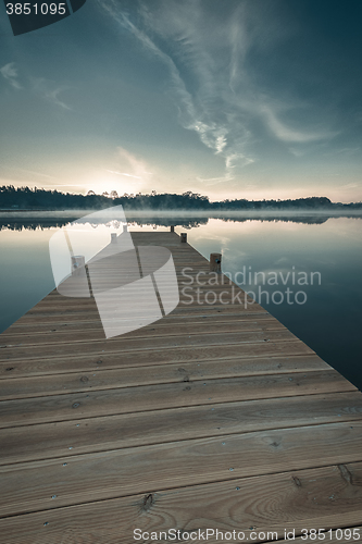 Image of Sunrise on lake