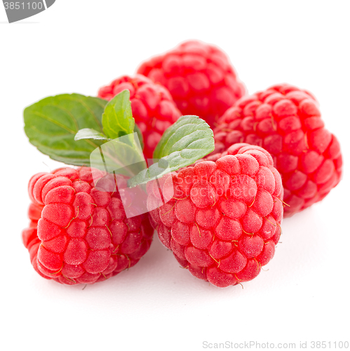 Image of Raspberry fruit isolated