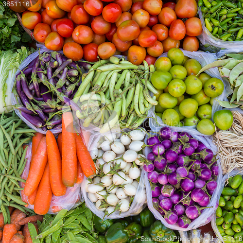 Image of Colorful fresh fruits and vegetable