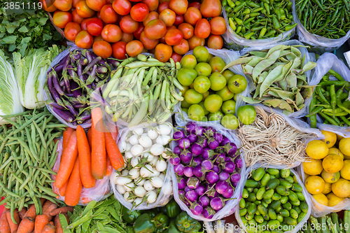 Image of Colorful fresh fruits and vegetable