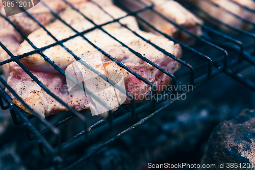 Image of pork ribs cooked on the grill