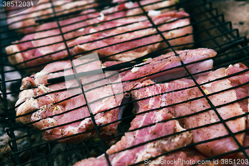 Image of pork ribs cooked on the grill