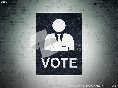 Image of Politics concept: Ballot on Digital Paper background