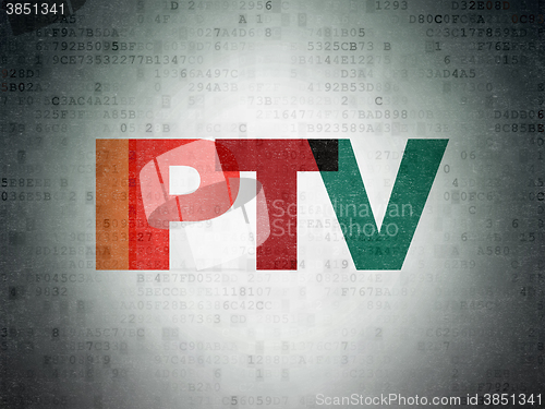 Image of Web design concept: IPTV on Digital Paper background