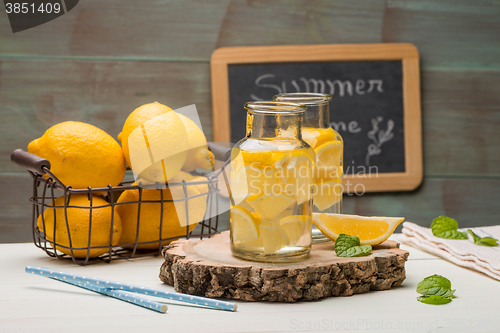 Image of Lemon and lime slices in jars