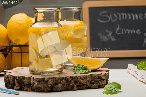 Image of Lemon and lime slices in jars