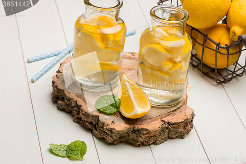 Image of Lemon and lime slices in jars