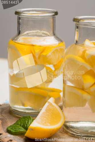 Image of Lemon and lime slices in jars