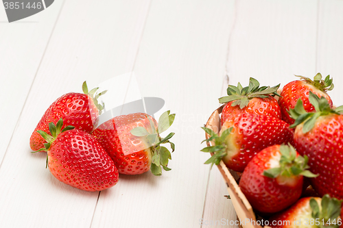 Image of Strawberries in a small basket