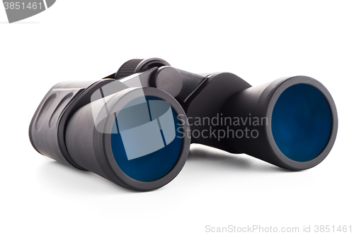 Image of Black binoculars isolated