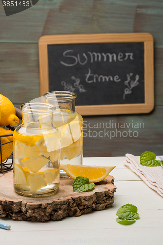 Image of Lemon and lime slices in jars