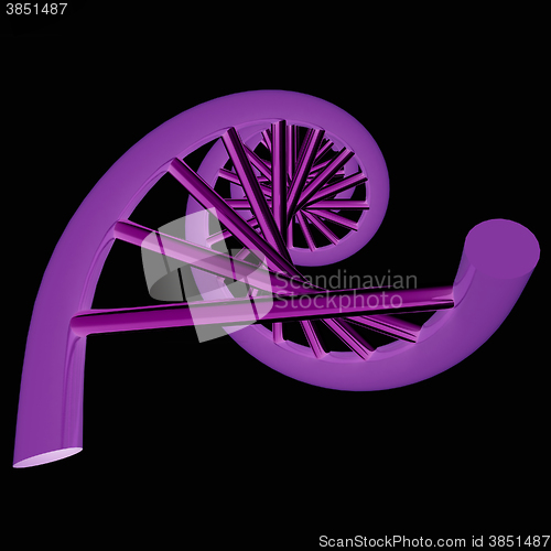 Image of DNA structure model