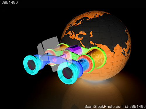 Image of binocular around earth