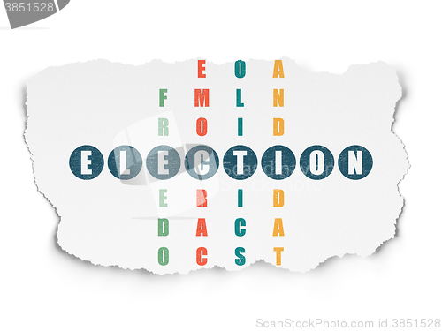 Image of Political concept: Election in Crossword Puzzle