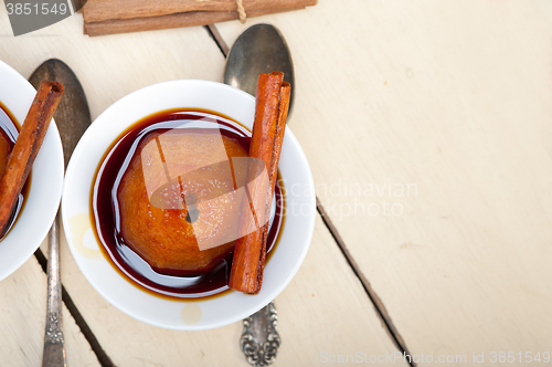 Image of poached pears delicious home made recipe 