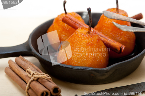Image of poached pears delicious home made recipe 
