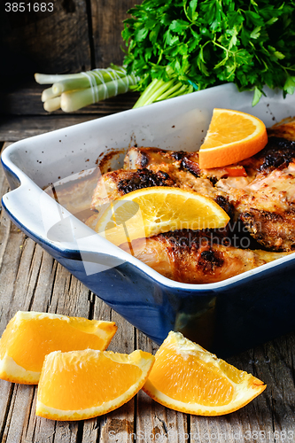 Image of Baked chicken with orange