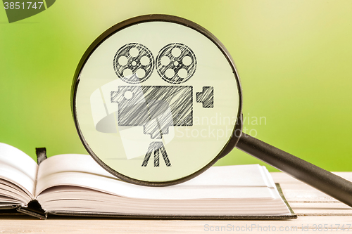 Image of Movie search with a pencil drawing