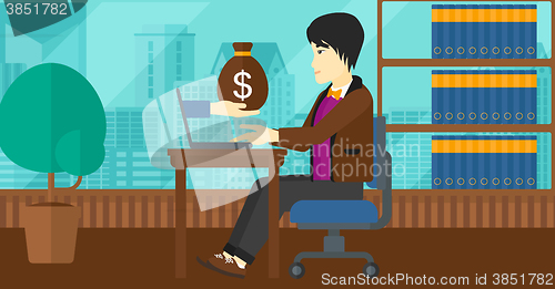 Image of Businessman working in office.