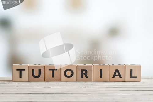 Image of Tutorial sign made of cubes