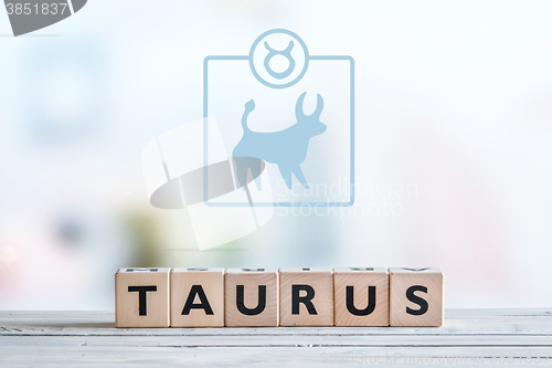 Image of Taurus star sign on a table