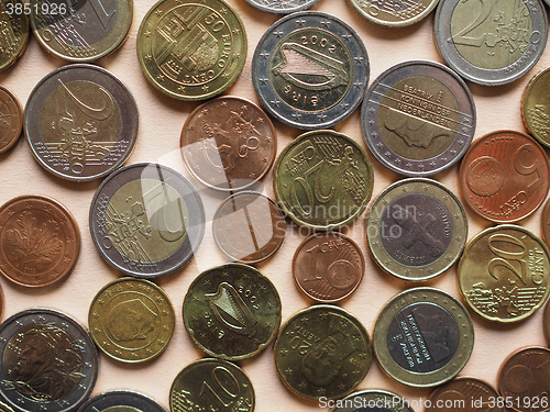 Image of Euro coins background