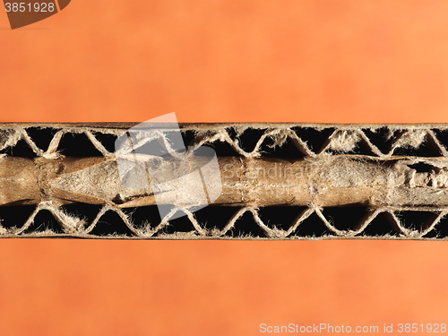 Image of Brown corrugated cardboard background