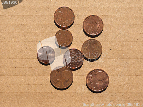 Image of Euro cent coins