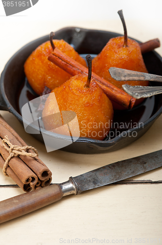 Image of poached pears delicious home made recipe 