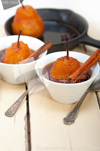 Image of poached pears delicious home made recipe 