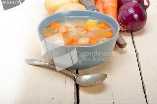 Image of Traditional Italian minestrone soup 